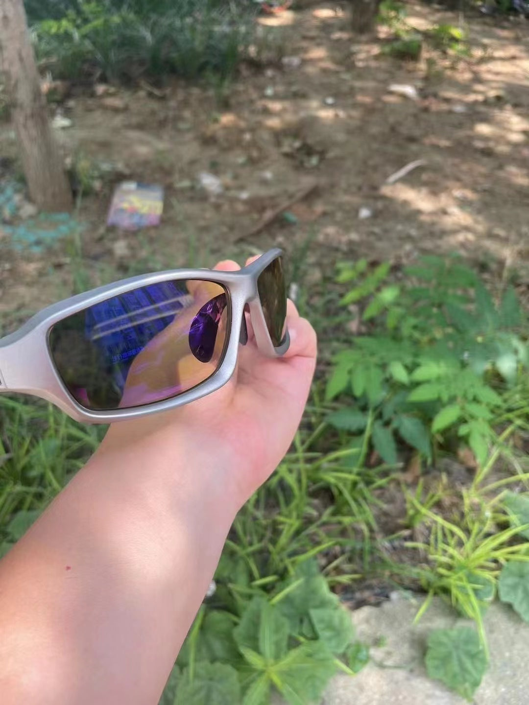 Fishing Glasses Fish Finder Glasses Polarized Sunglasses Yellow Bottom Brightening Glasses Blue Film Yellow Bottom