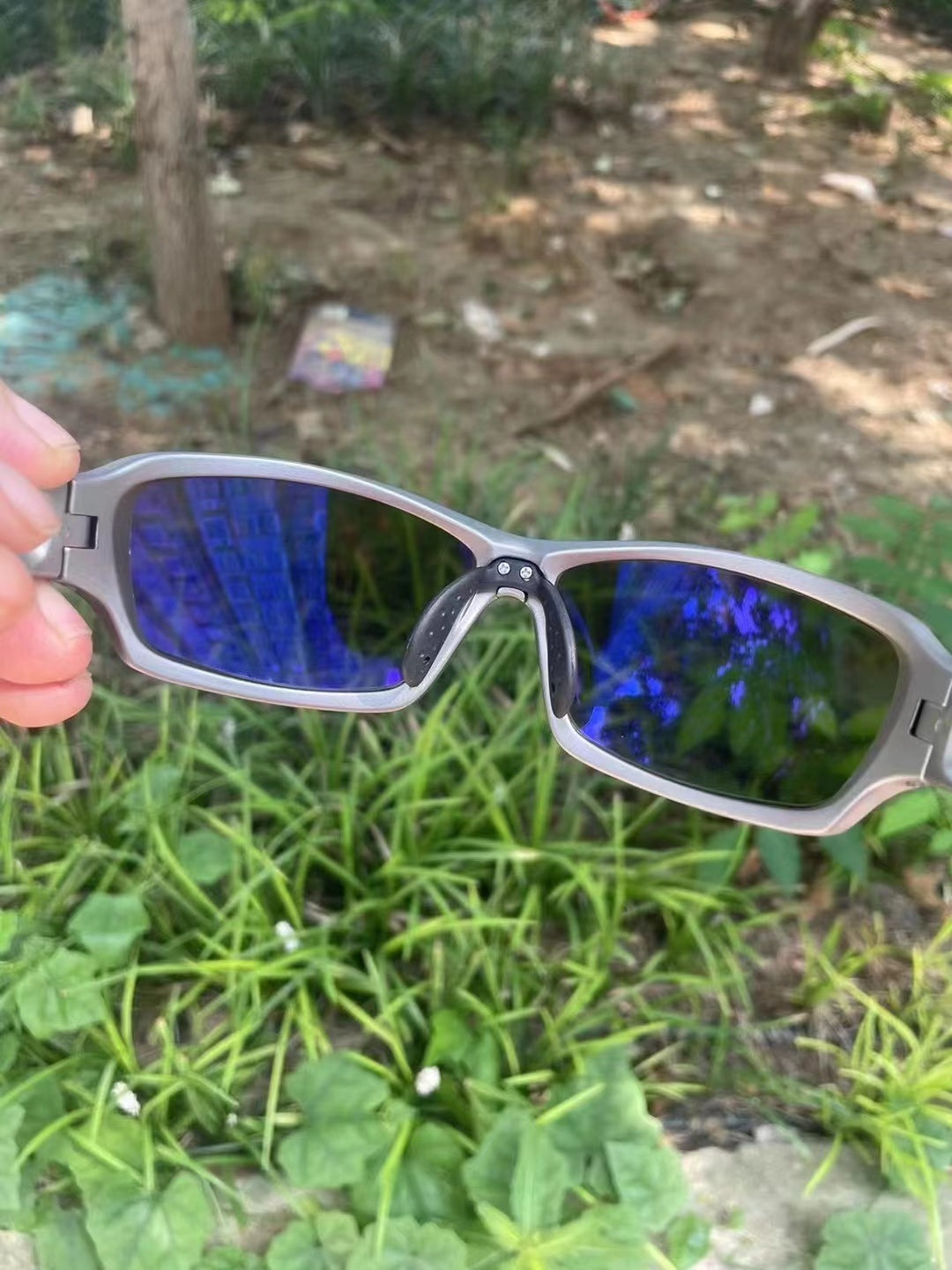 Fishing Glasses Fish Finder Glasses Polarized Sunglasses Yellow Bottom Brightening Glasses Blue Film Yellow Bottom