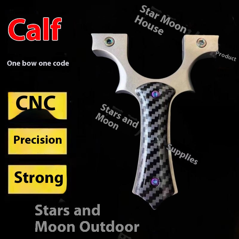 Metal Stainless Steel 304 Small Bull Slingshot High Precision Powerful Sharp Angle Flat Leather Bow Outdoor Adult Slingshot