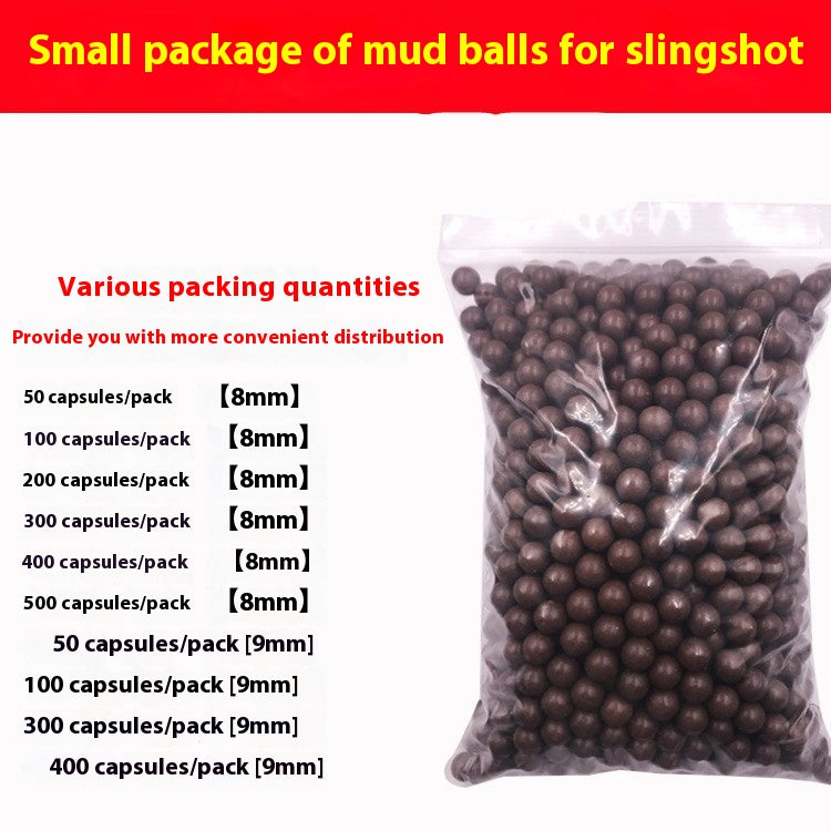 100pcs Slingshot Mud Ball Safe Bullet 8mm