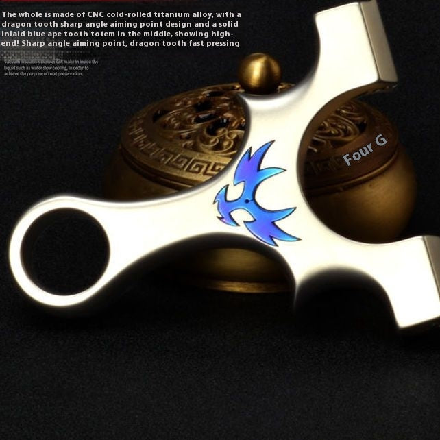 Stainless Steel High Precision Flat Leather Slingshot Fangs Sharp Angle Aim Dragon Teeth Quick Press Adult Special