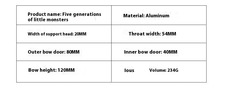 New Demon Little Monster Flat Band Slingshot Fast Compression Titanium Aluminum Alloy Outdoor Competition Colorful Slingshot Practical Wide Band Bow
