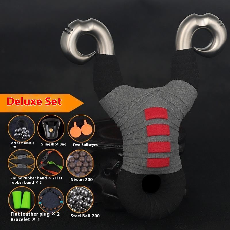 Tibetan Antelope Slingshot Outdoor Precision 304 Stainless Steel Powerful Traditional Handmade Cold-Bent Recurve Tibetan Antelope