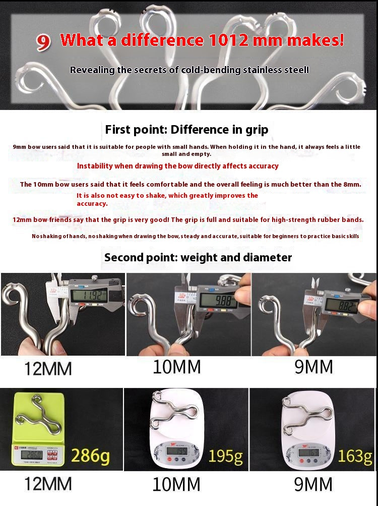 Tibetan Antelope Slingshot Outdoor Precision 304 Stainless Steel Powerful Traditional Handmade Cold-Bent Recurve Tibetan Antelope