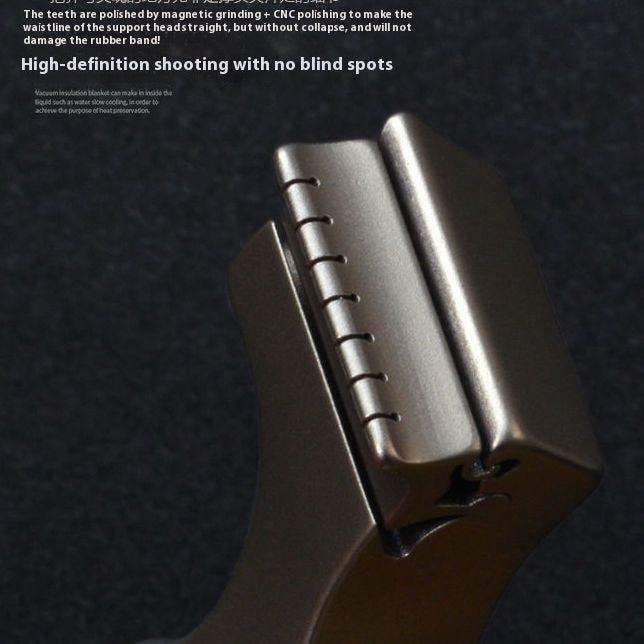 Stainless Steel High Precision Flat Leather Slingshot Fangs Sharp Angle Aim Dragon Teeth Quick Press Adult Special